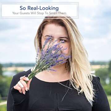 Royal Imports Artificial Lavender Purple Flowers - 12 Single Stems for Bouquet, Home Patio Decoration, Wedding Centerpiece, Wreaths, Floral Arrangements