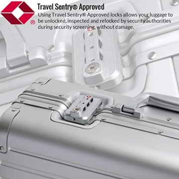 Sindermore Aluminum Carry-On Hardside Suitcase - 20 Inch