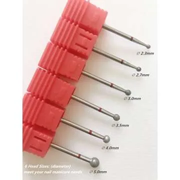 SQULIGT 6Pcs Nail Drill Bits for Electric Nail Files