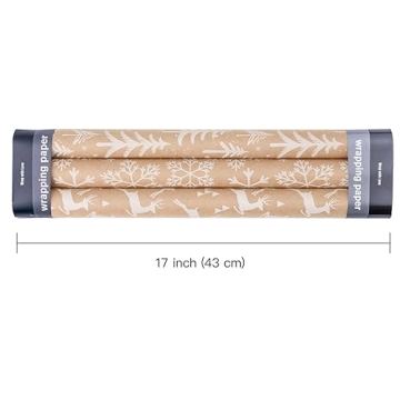 WRAPAHOLIC Kraft Christmas Wrapping Paper - Eco-Friendly