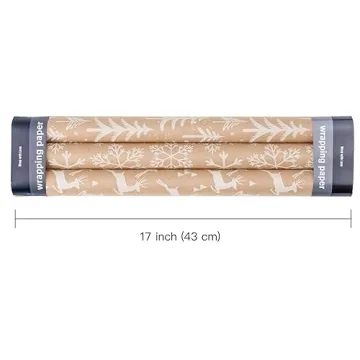 WRAPAHOLIC Kraft Christmas Wrapping Paper - Eco-Friendly