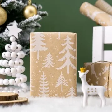 WRAPAHOLIC Kraft Christmas Wrapping Paper - Eco-Friendly