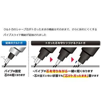 Uni Mechanical Pencil Kurutoga Pipe Slide Model 0.5mm, Black Body (M54521P.24)