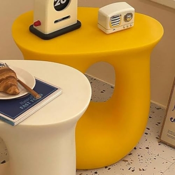 SJIOUEOT Light Luxury PE Sofa Side Table - Stylish & Functional