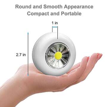 Tap Light Push Lights, 6 Pack Portable Bright LED Puck Light Touch Light Night Lights Push Lights Ba...