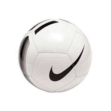 Nike Unisex's Pitch Team Soccer Ball Football Training, White/Black, 5