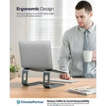Nulaxy Ergonomic Laptop Stand for 10-15.6" Laptops
