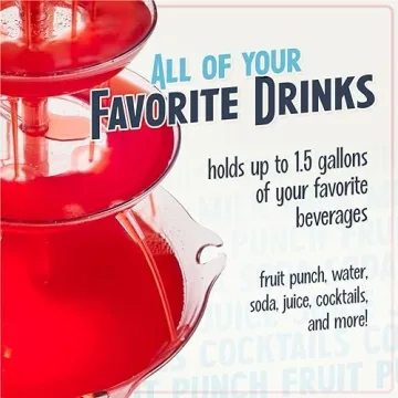 Nostalgia LPF230 LED Party Fountain 3-Tier Beverage Dispenser