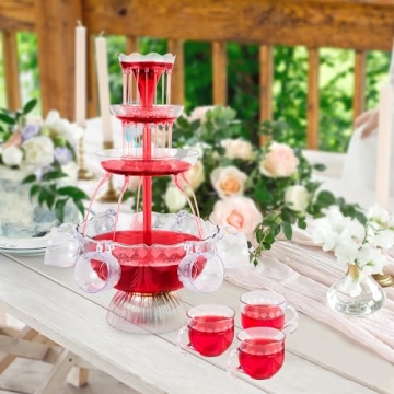Nostalgia LPF230 LED Party Fountain 3-Tier Beverage Dispenser