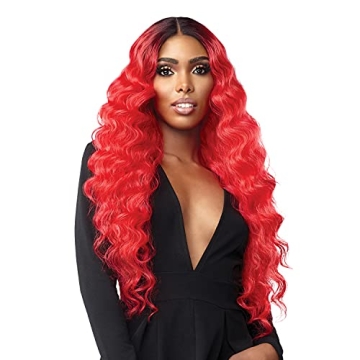 Sensationnel Vice HD Lace Wig – Natural Density, Pre-Plucked Hairline, Baby Hairs in T2/RED