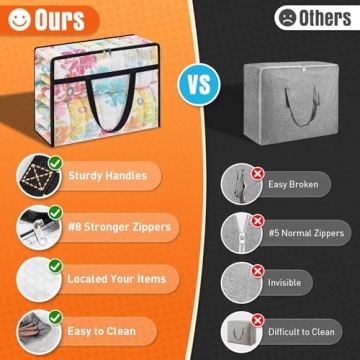 EdenDwell Clear Underbed Storage Bags - Large Capacity for Organization