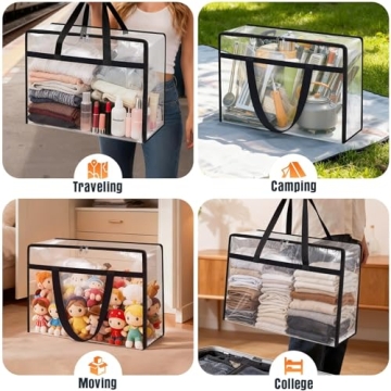 EdenDwell Clear Underbed Storage Bags - Large Capacity for Organization