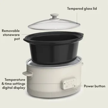 Bella 6.0 Qt Programmable Slow Cooker with Nonstick