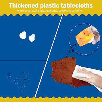 Durable Royal Blue Plastic Table Cloths for Parties