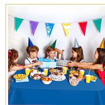 Durable Royal Blue Plastic Table Cloths for Parties