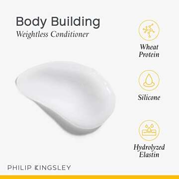 Philip Kingsley Body-Building Weightless Conditioner Volumizing for Fine Limp Flat Flyaway Short Hair Thickener Hydrates Adds Volume Lifts and Shine, 6.76 oz