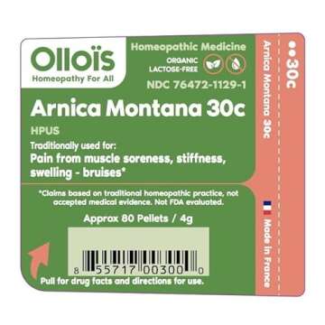 OLLOIS Vegan Arnica Montana 30c Organic & Lactose-Free Remedy for Pain Relief!