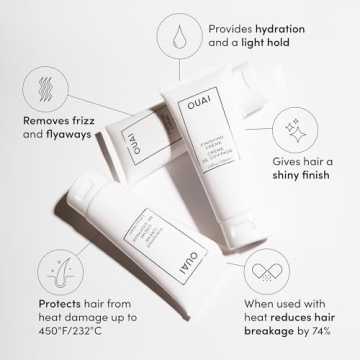 OUAI Finishing Crème - Anti-Frizz Heat Protectant Cream 3.4 Oz