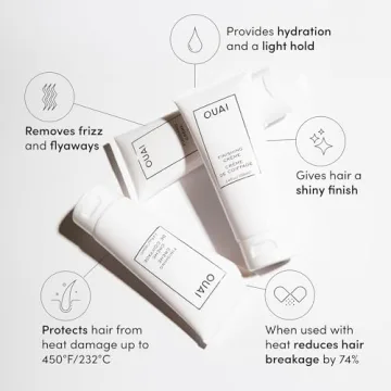 OUAI Finishing Crème - Anti-Frizz Heat Protectant Cream 3.4 Oz