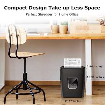 Bonsaii 8-Sheet Paper Shredder - Secure Cross-Cut Document Shredding