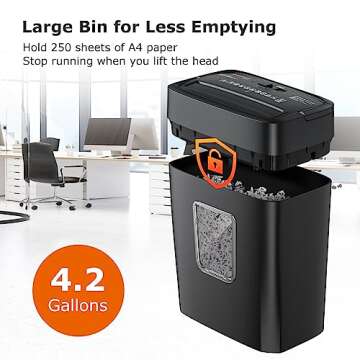 Bonsaii 8-Sheet Crosscut Paper Shredder for Home Office