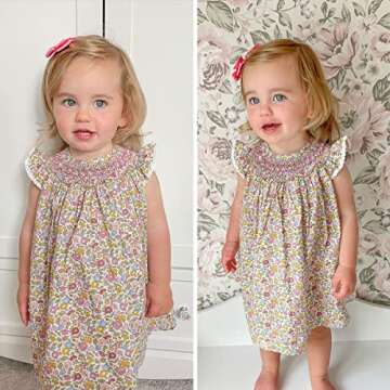Lovely Baby Girls’ Smocked Dress for Summer Fun