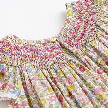Lovely Baby Girls’ Smocked Dress for Summer Fun