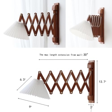 PEAUARL Adjustable Wall Sconce for Bedroom and Living Room