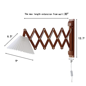 PEAUARL Adjustable Wall Sconce for Bedroom and Living Room