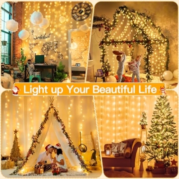 Ollny 300 LED Curtain Lights for Year-Round Decor