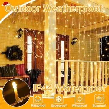 Ollny 300 LED Curtain Lights for Year-Round Decor