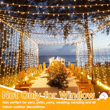 Ollny 300 LED Curtain Lights for Year-Round Decor