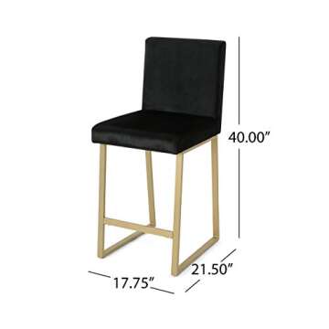 GDFStudio Lexi Velvet Barstools - Luxurious & Durable Set of 2