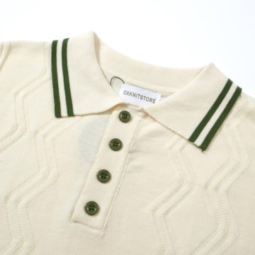 OXKNIT Men's Vintage Knitted Polo Shirt for Stylish Comfort