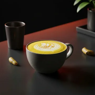 لاته زردچوبه(چربی سوز)