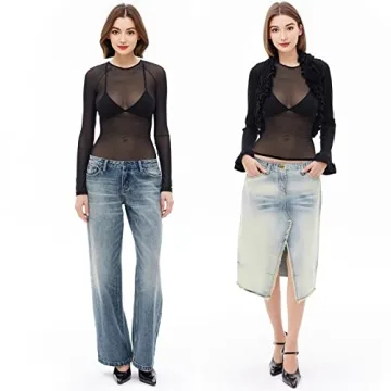 Stylish Buauty Black Sheer Tops for Women - Fashionable & Functional