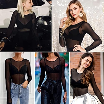 Stylish Buauty Black Sheer Tops for Women - Fashionable & Functional