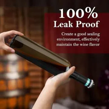 EZBASICS Wine Stoppers Wine Saver Pump with Wine Bottle Stoppers, 1 Pack Stainless Steel Pump+ 4 Wine Bottle Stoppers