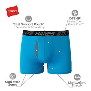 Hanes Men's Total Support Pouch Boxer Briefs Pack