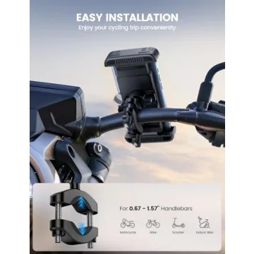 Lamicall Bike Phone Mount for Cycle & Scooter Use - 6-7 Inch Phones