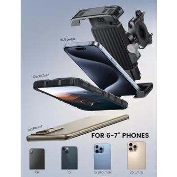 Lamicall Bike Phone Mount for Cycle & Scooter Use - 6-7 Inch Phones