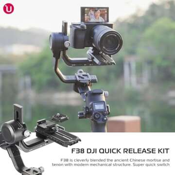 ULANZI FALCAM F38 Camera Quick Release System with 38mm Anti-Deflection QR Plate for DJI Ronin-S, DJ...