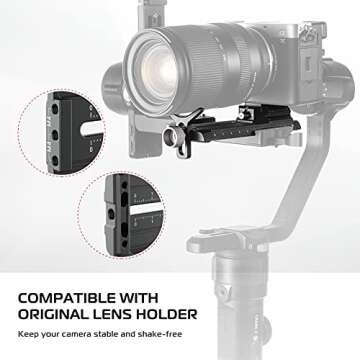 ULANZI FALCAM F38 Camera Quick Release System with 38mm Anti-Deflection QR Plate for DJI Ronin-S, DJI RS2, DJI RSC2, Support The Standard Lens Support Frame 2408
