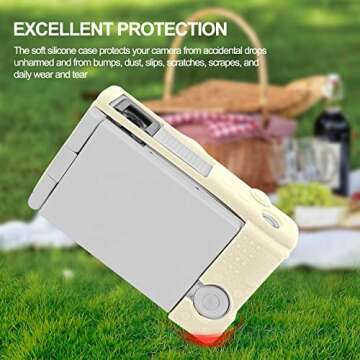 Easy Hood ZV-1F Camera Case, Soft Silicone Rubber Protective Cover Skin for Sony ZV1F/ZV-1 II/ZV-1M2/ZV-1 Mark II Vlog Camera, Slim Fit Body Skin DSLR Camera Sleeve Protection (White)