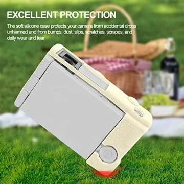 Easy Hood ZV-1F Camera Case, Soft Silicone Rubber Protective Cover Skin for Sony ZV1F/ZV-1 II/ZV-1M2/ZV-1 Mark II Vlog Camera, Slim Fit Body Skin DSLR Camera Sleeve Protection (White)