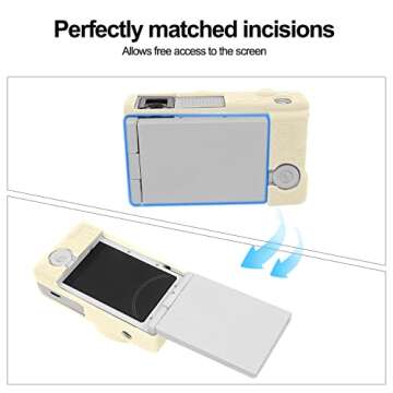 Easy Hood ZV-1F Camera Case, Soft Silicone Rubber Protective Cover Skin for Sony ZV1F/ZV-1 II/ZV-1M2/ZV-1 Mark II Vlog Camera, Slim Fit Body Skin DSLR Camera Sleeve Protection (White)