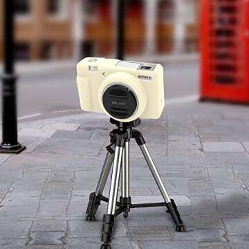 Easy Hood ZV-1F Camera Case, Soft Silicone Rubber Protective Cover Skin for Sony ZV1F/ZV-1 II/ZV-1M2/ZV-1 Mark II Vlog Camera, Slim Fit Body Skin DSLR Camera Sleeve Protection (White)