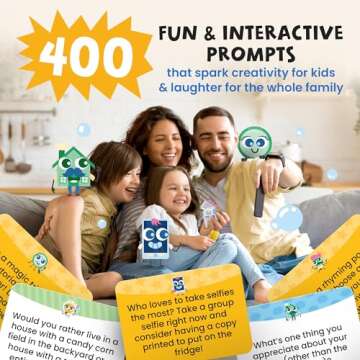400 Interactive Conversation Cards for Kids Ages 6-11 - Card Games for Kids & Parents - Deepen Conne...