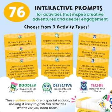 400 Interactive Conversation Cards for Kids Ages 6-11 - Card Games for Kids & Parents - Deepen Connections with Unique Prompts - Fun Game Night, Classroom & Road Trip Activities for Kids