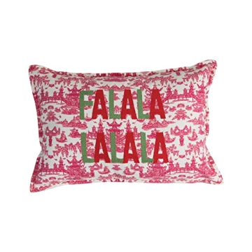 Creative Co-Op Embroidered Cotton Lumbar Pillow